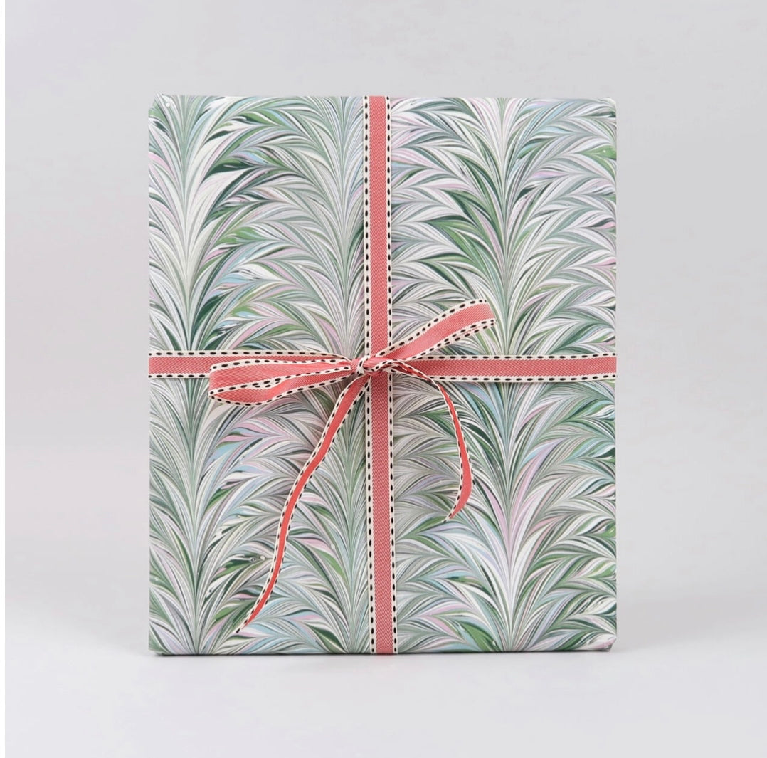 Jemma Lewis Marbled Paper Fern & Feather