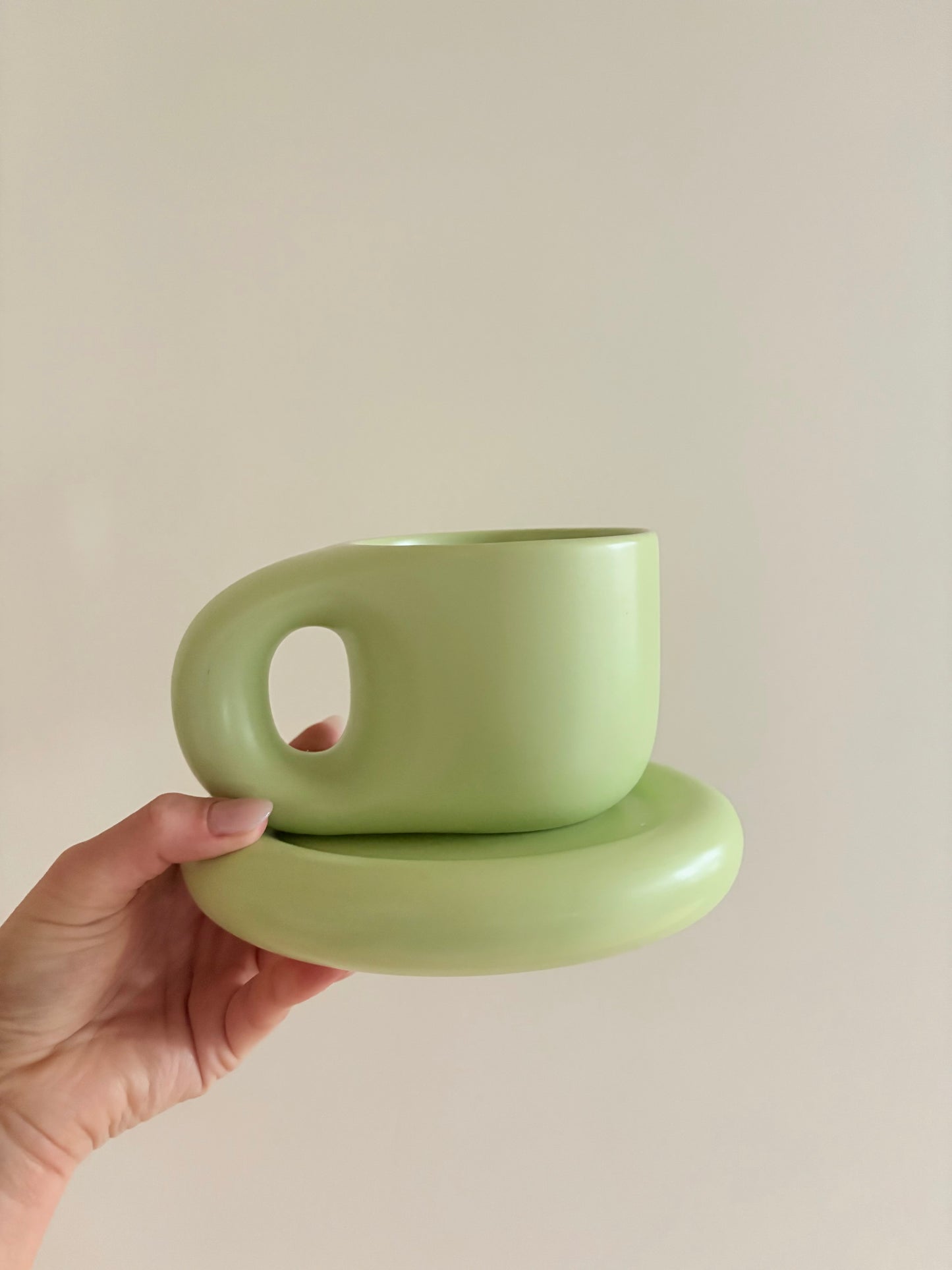 Chunky Mug and Saucer Set