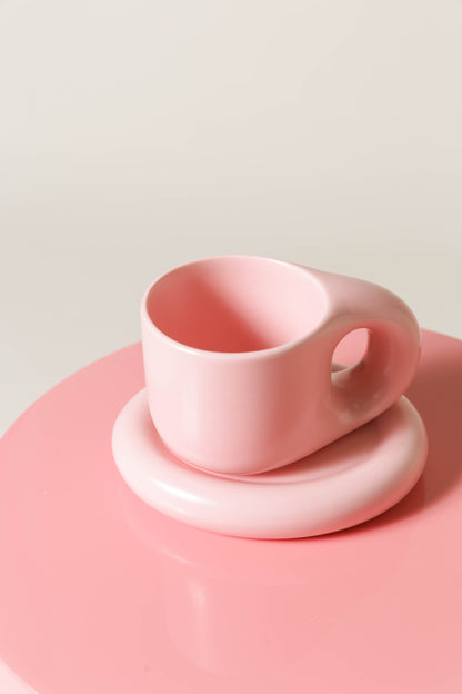 Chunky Mug and Saucer Set