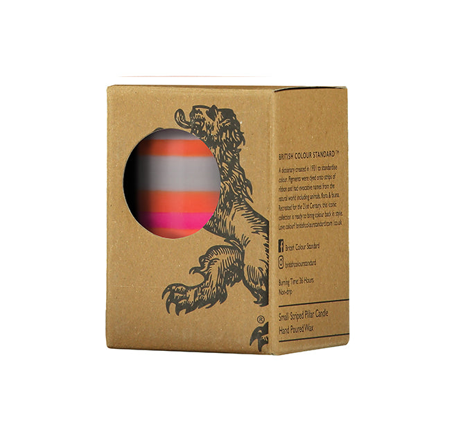 Twiggy British colour standard Neyron Pillar candle packaging 10cm