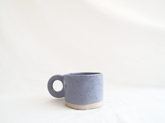 Twiggy speckled ceramic mug in blue