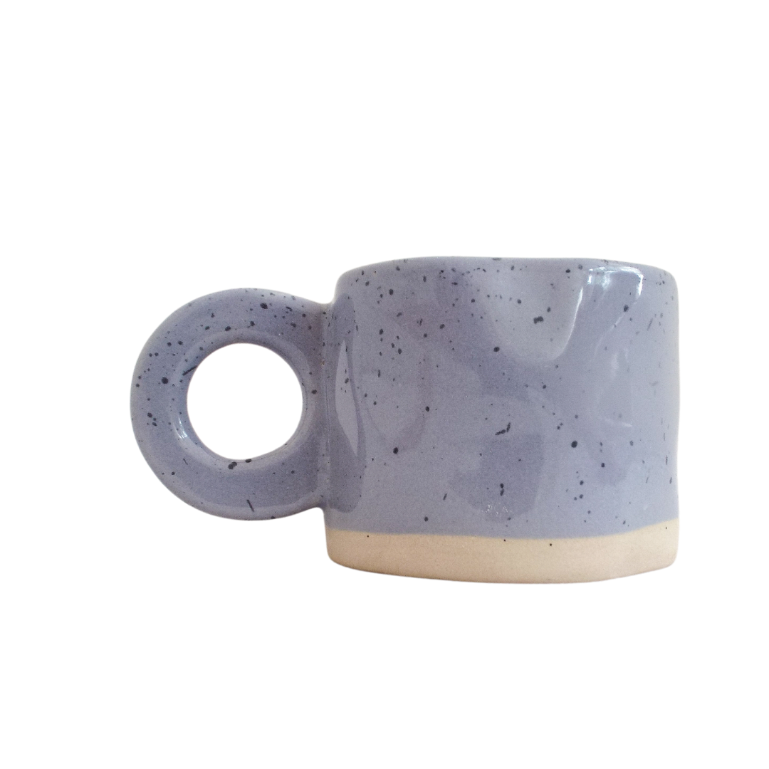 Twiggy speckled ceramic mug in blue