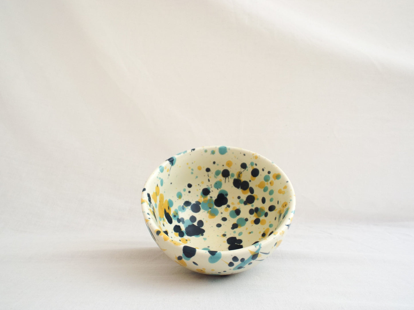 blue splatter bowl