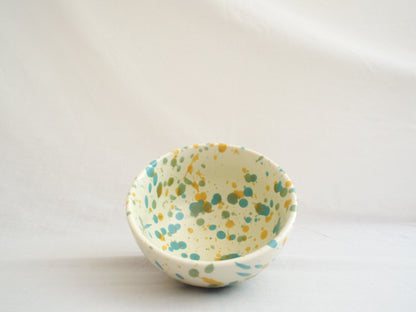 orange splatter bowl