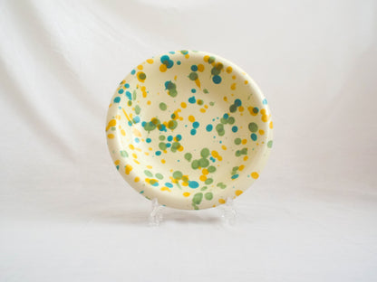 orange splatter plate